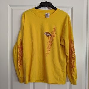 Harley Davidson Long Sleeve Flame T-shirt